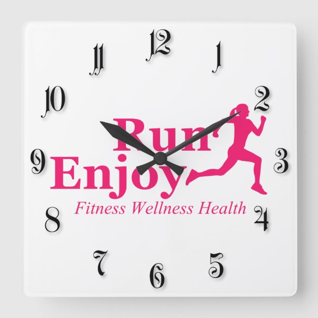 Reloj Cuadrado Correr y disfrutar (Anverso)