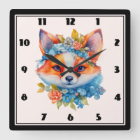 Corto Naranja Fox con corona floral
