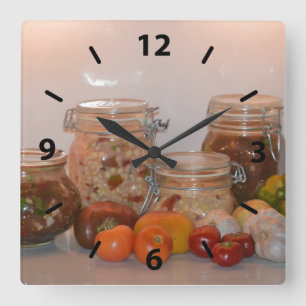 Reloj Cuadrado Cosecha de verano dos