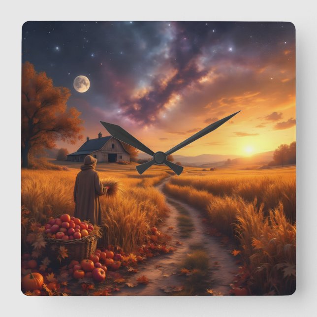 Reloj Cuadrado Cosmic Autumn Harvest Leggings Tights (Anverso)