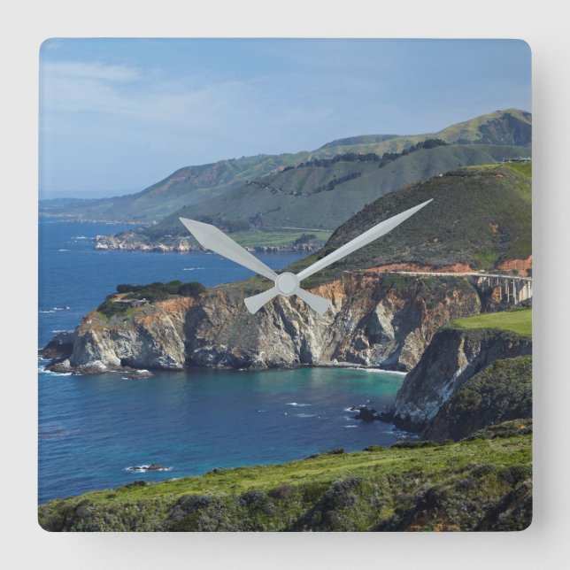 Reloj Cuadrado Costa Central de California (Anverso)
