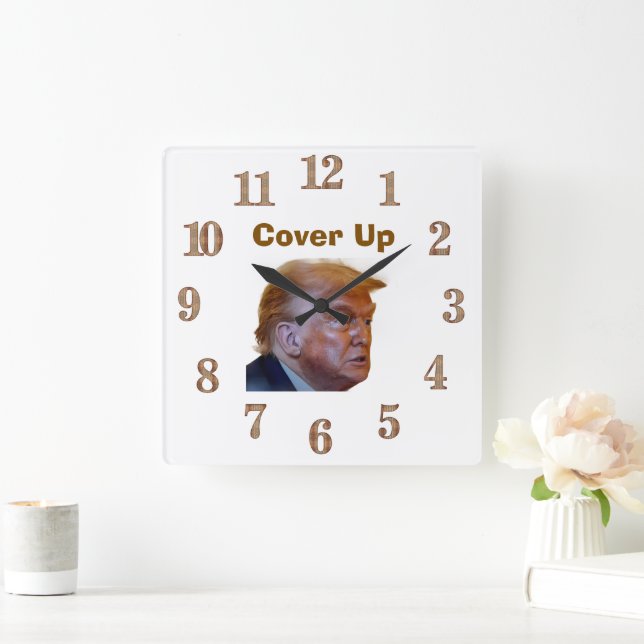 Reloj Cuadrado Cover Up Wall Clock (Hogar)