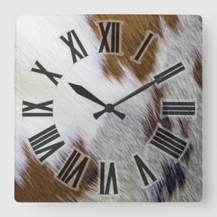 Reloj Cuadrado Cowhide