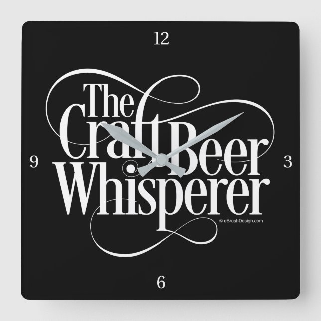 Reloj Cuadrado Craft Beer Whisperer Square Wall Clock (Anverso)