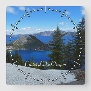 Reloj Cuadrado Crater Lake Oregon Square Wall Clock