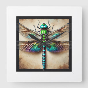 Reloj Cuadrado Cratilla Dragonfly 031124IREF249 - Watercolor