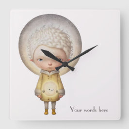 Reloj Cuadrado Crea a Tu Propio Chico Luna Adorable