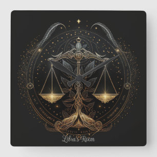 Reloj Cuadrado Crea tu propia astrología mística Libra Zodiac