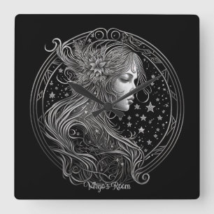 Reloj Cuadrado Crea tu propia astrología mística Virgo Zodiac