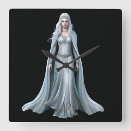 Reloj Cuadrado Crea tu propia bruja blanca