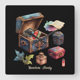 Reloj Cuadrado Crea tu propia caja del tesoro de Recuerdos tesoro