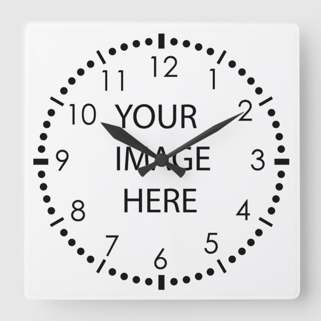 Reloj Cuadrado Crea tu propia foto (Anverso)