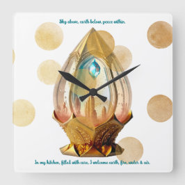 Reloj Cuadrado Crea Tu Propia Linterna de Bola de Cristal Steampu