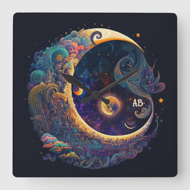 Reloj Cuadrado Crea tu propia Moda De Sirenita Mítica (Anverso)