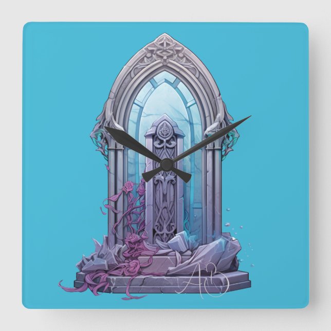 Reloj Cuadrado Crea tu propia puerta mística (Anverso)