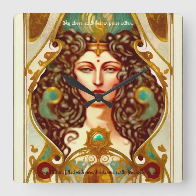 Reloj Cuadrado Crea Tu Propia Sumisa Victoriana (Anverso)