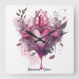 Reloj Cuadrado Crea tu propia vara de amor rosada