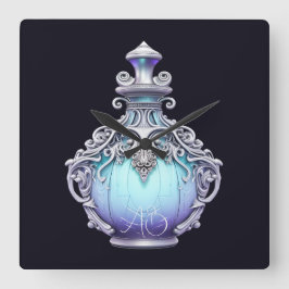 Reloj Cuadrado Crea tu propio frasco de poción mágica plateada