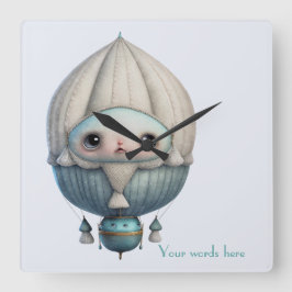 Reloj Cuadrado Crea tu propio globo aerostático Steampunk adorabl