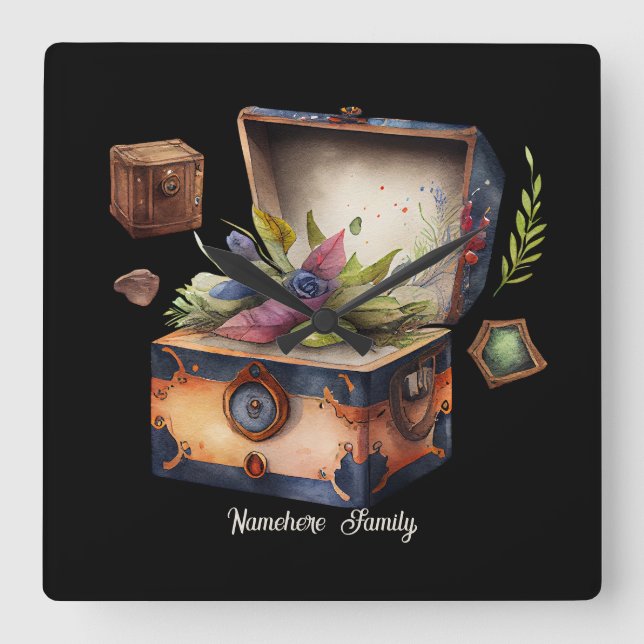 Reloj Cuadrado Crea tu propio gran tesoro (Anverso)