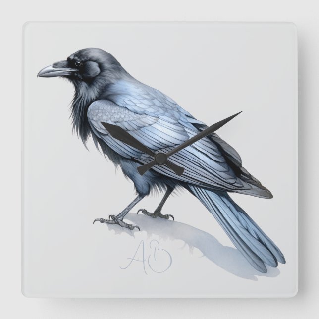 Reloj Cuadrado Crea tu propio Mytsical Blue Raven (Anverso)