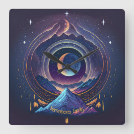 Reloj Cuadrado Crea tu propio paisaje mágico lunar