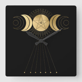 Reloj Cuadrado Crea tu propio Tarot de alta sacerdotisa Gold Arca