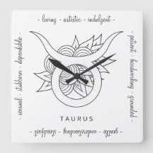 Crea tu propio Tauro Blanco y Negro Elegante