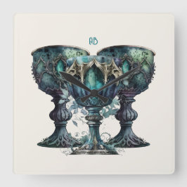 Reloj Cuadrado Crea tus propias salsas góticas verdes