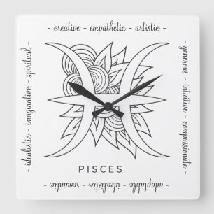 Reloj Cuadrado Crea tus propios y elegantes pinzas negras y blanc