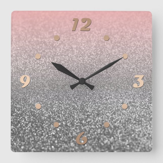 Reloj Cuadrado Creado para ti, elegante, brillante (Anverso)