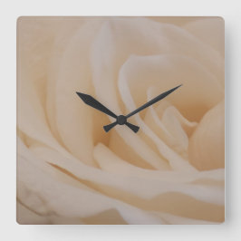 Reloj Cuadrado Cream Colored Rose Closeup