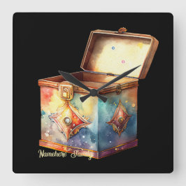 Reloj Cuadrado Crear su propia caja de tonos de Recuerdos mágicos