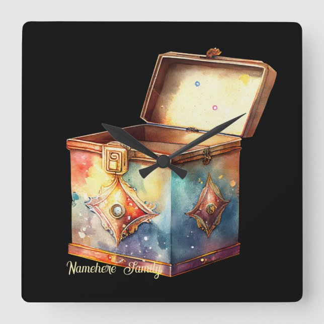 Reloj Cuadrado Crear su propia caja de tonos de Recuerdos mágicos (Anverso)