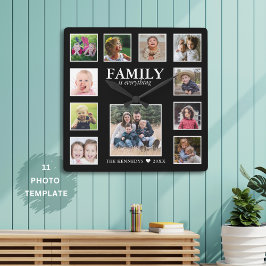 Reloj Cuadrado Crear su propio Collage de fotos de comillas de no