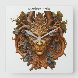 Reloj Cuadrado Crear su propio Dryad de arce