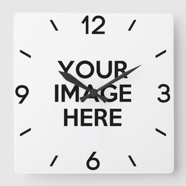 Reloj Cuadrado Crear su propio Personalizado (Anverso)