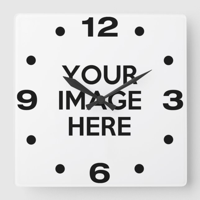 Reloj Cuadrado Crear su propio Personalizado (Anverso)