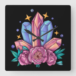 Reloj Cuadrado Crear sus propios cristales y Rosas