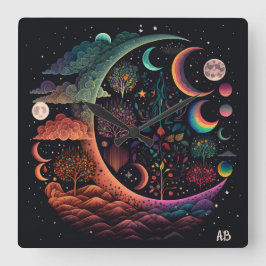 Reloj Cuadrado Crear tu propio paraíso planetario mágico