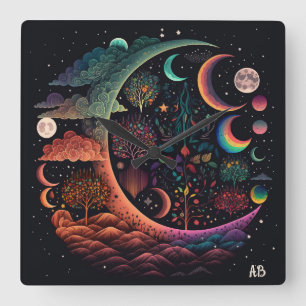 Reloj Cuadrado Crear tu propio paraíso planetario mágico