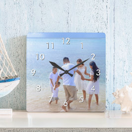 Reloj Cuadrado Crear una foto moderna de Recuerdos familiares de