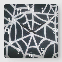 Reloj Cuadrado Create your own Beautiful Lovely White and Black