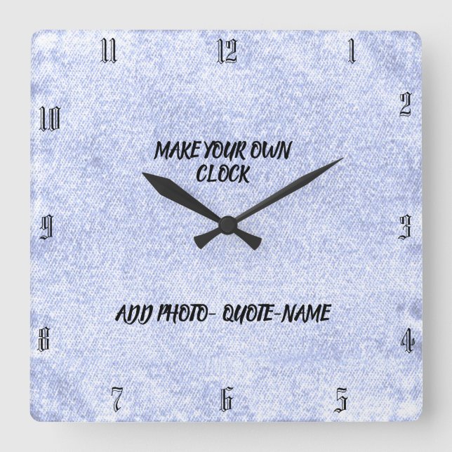RELOJ CUADRADO CREATE YOUR OWN CLOCK (Anverso)