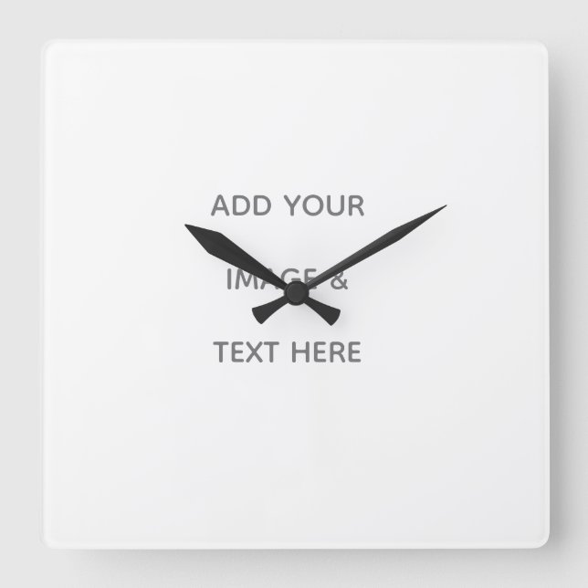 Reloj Cuadrado Create Your Own white  (Anverso)