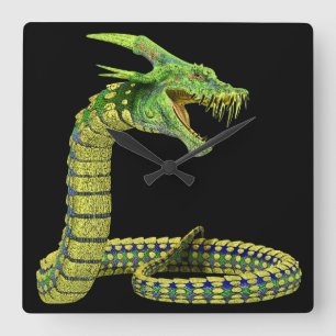 Reloj Cuadrado Creature Snake Green