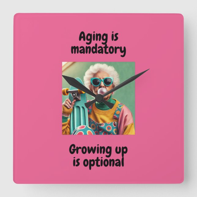 Reloj Cuadrado Crecer (Anverso)