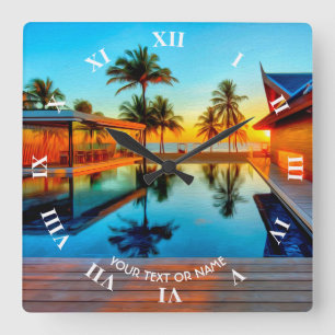 Reloj Cuadrado Cree para requisitos particulares con su propio