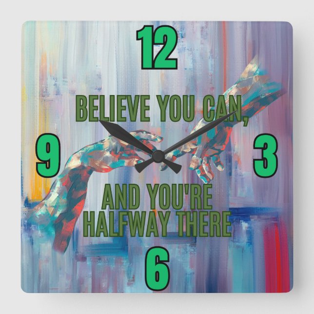Reloj Cuadrado Creer (Anverso)
