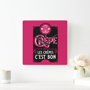Reloj Cuadrado Crepes franceses